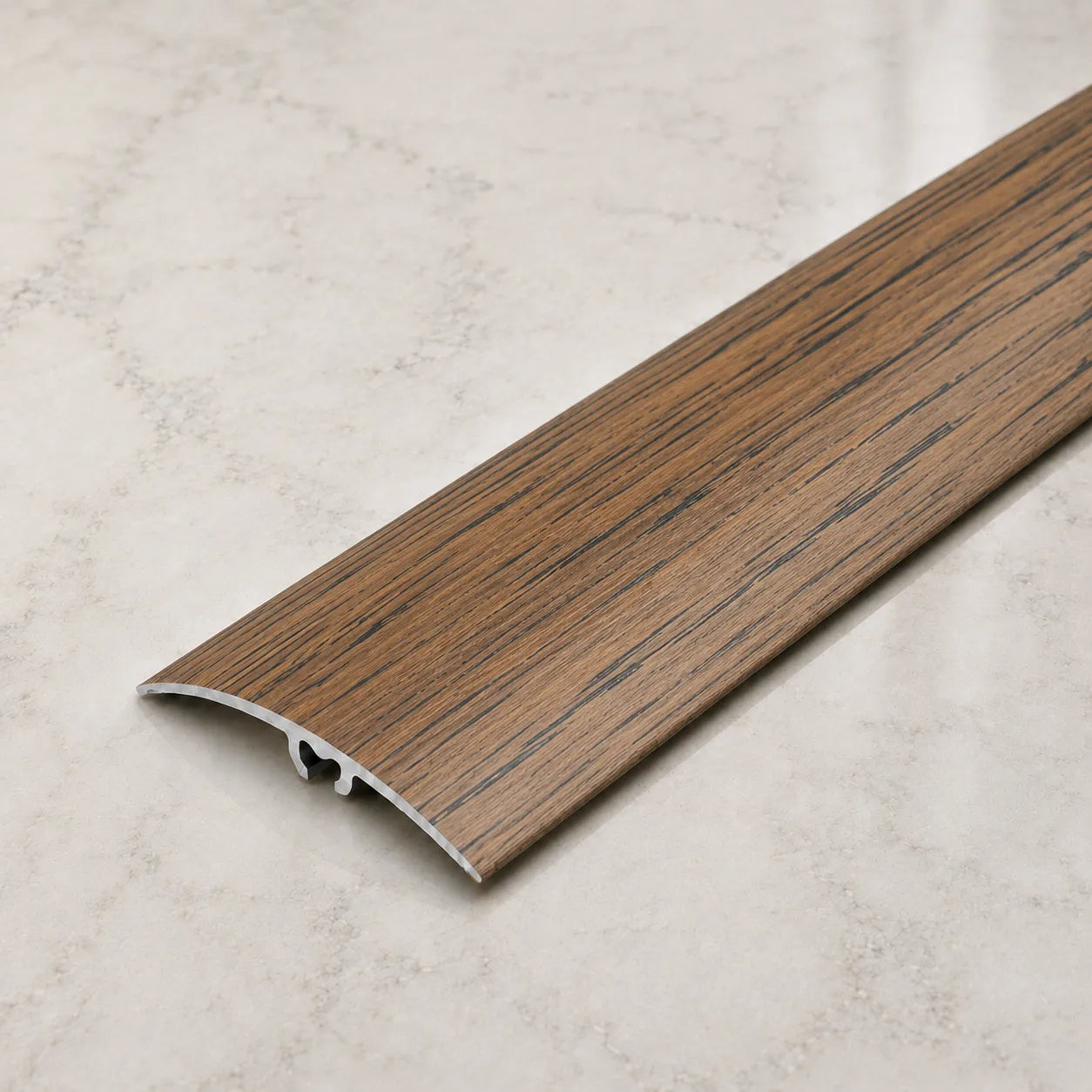 50mm Wood Effect Aluminium Door Threshold Strip in Castle Oak